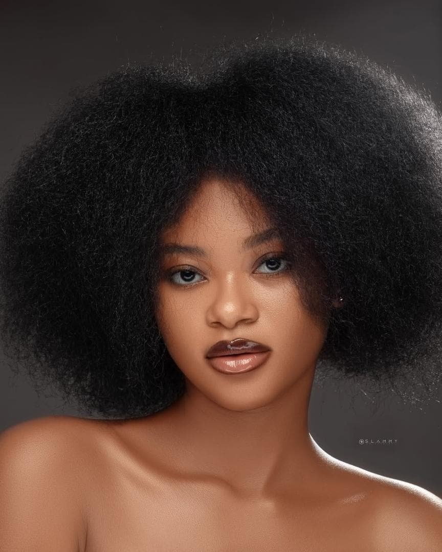 Portrait of a retouched model